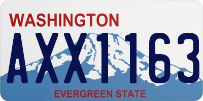 WA license plate AXX1163