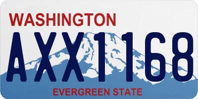 WA license plate AXX1168
