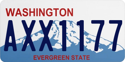 WA license plate AXX1177