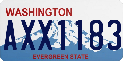 WA license plate AXX1183