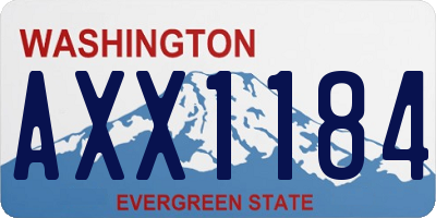 WA license plate AXX1184