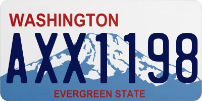 WA license plate AXX1198
