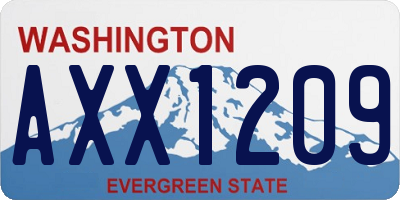 WA license plate AXX1209