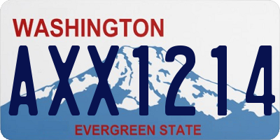 WA license plate AXX1214