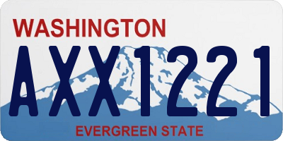 WA license plate AXX1221