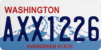 WA license plate AXX1226