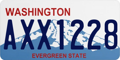 WA license plate AXX1228