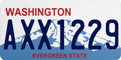 WA license plate AXX1229