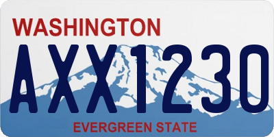 WA license plate AXX1230