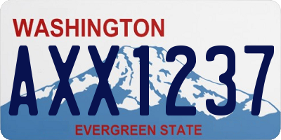 WA license plate AXX1237