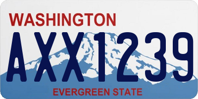 WA license plate AXX1239