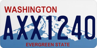 WA license plate AXX1240