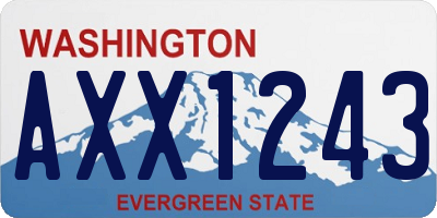 WA license plate AXX1243