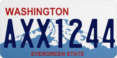 WA license plate AXX1244