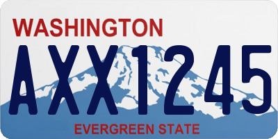WA license plate AXX1245