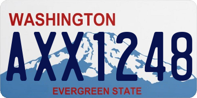 WA license plate AXX1248