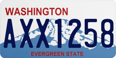 WA license plate AXX1258