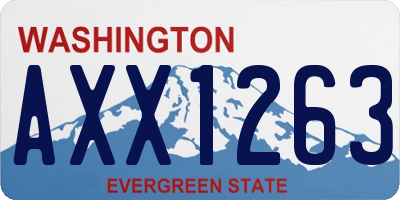 WA license plate AXX1263