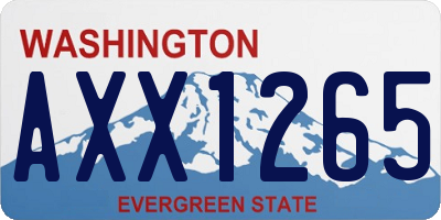 WA license plate AXX1265