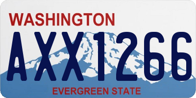 WA license plate AXX1266