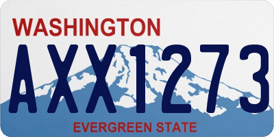 WA license plate AXX1273