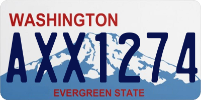 WA license plate AXX1274