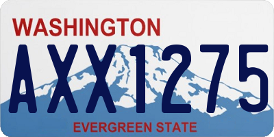 WA license plate AXX1275