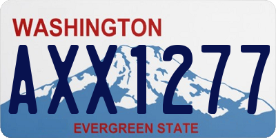 WA license plate AXX1277