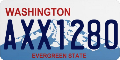 WA license plate AXX1280