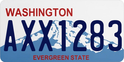 WA license plate AXX1283