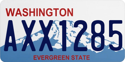 WA license plate AXX1285