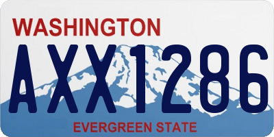 WA license plate AXX1286