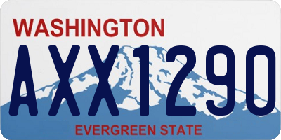 WA license plate AXX1290