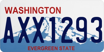 WA license plate AXX1293
