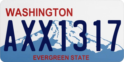WA license plate AXX1317
