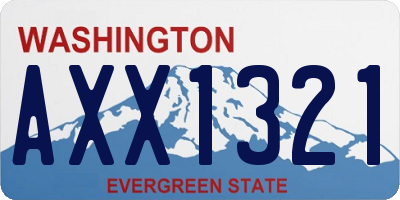 WA license plate AXX1321