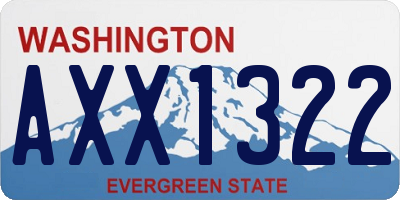 WA license plate AXX1322