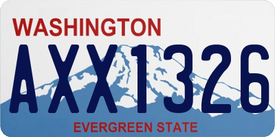 WA license plate AXX1326
