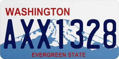 WA license plate AXX1328