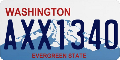 WA license plate AXX1340