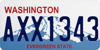 WA license plate AXX1343