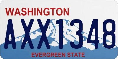 WA license plate AXX1348