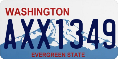 WA license plate AXX1349
