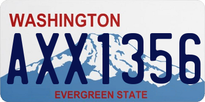 WA license plate AXX1356