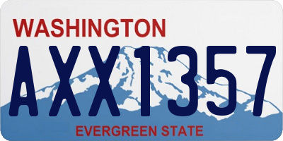 WA license plate AXX1357