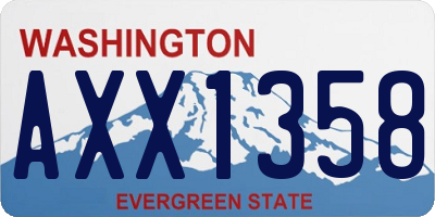 WA license plate AXX1358