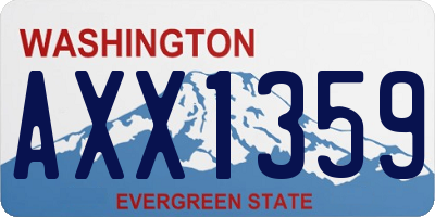 WA license plate AXX1359