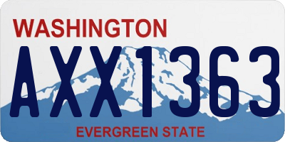 WA license plate AXX1363