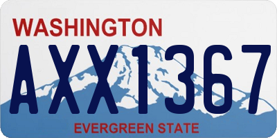 WA license plate AXX1367