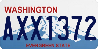 WA license plate AXX1372